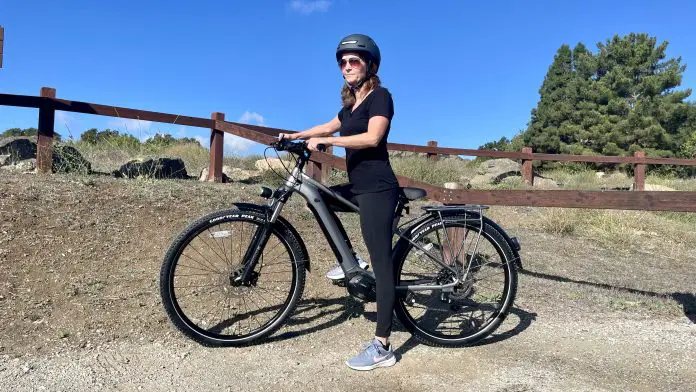 Woman on Cross Country E-Bike