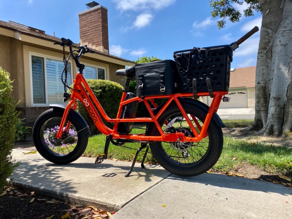 Electric Cargo Bike with cargo load