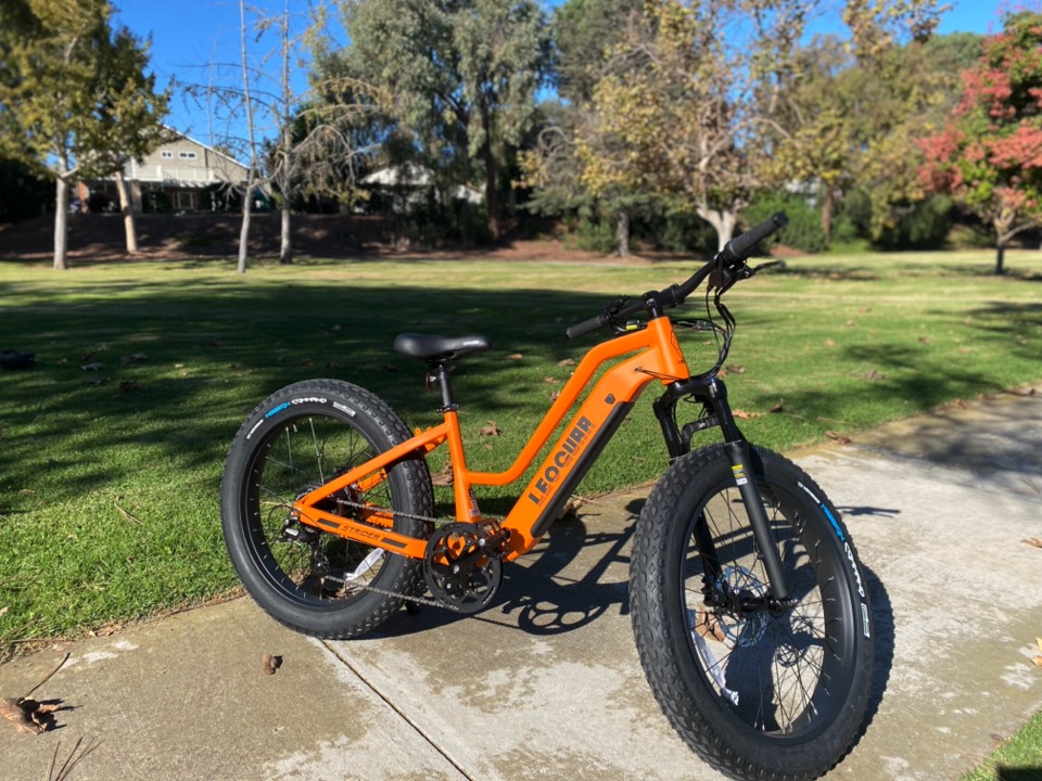 Orange Leoguar Fastron Full-Size Fat Tire Ebike