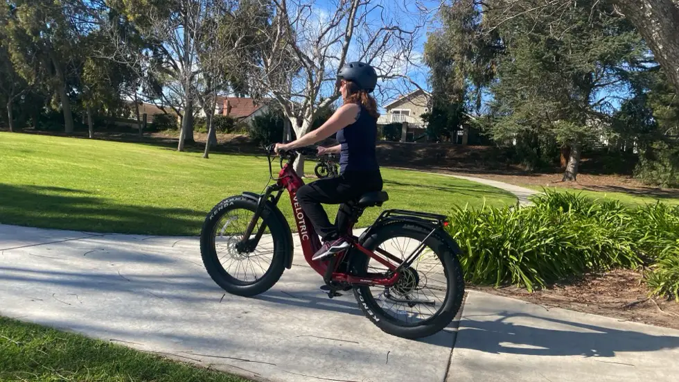 Woman Riding the Velotric Nomad 2 E-Bike