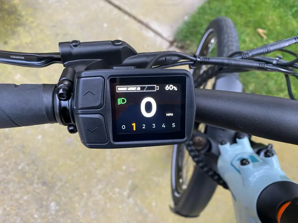 Rad Power Bikes LCD Display showing remaining battery life